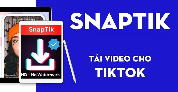 Một giao diện của ứng dụng Snaptik cho phép tải video TikTok
