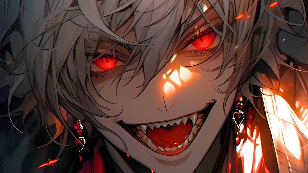 Anime với ánh mắt rực lửa