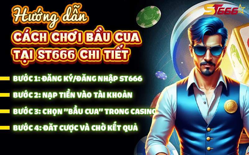 Hướng dẫn cách chơi bầu cua tại ST666