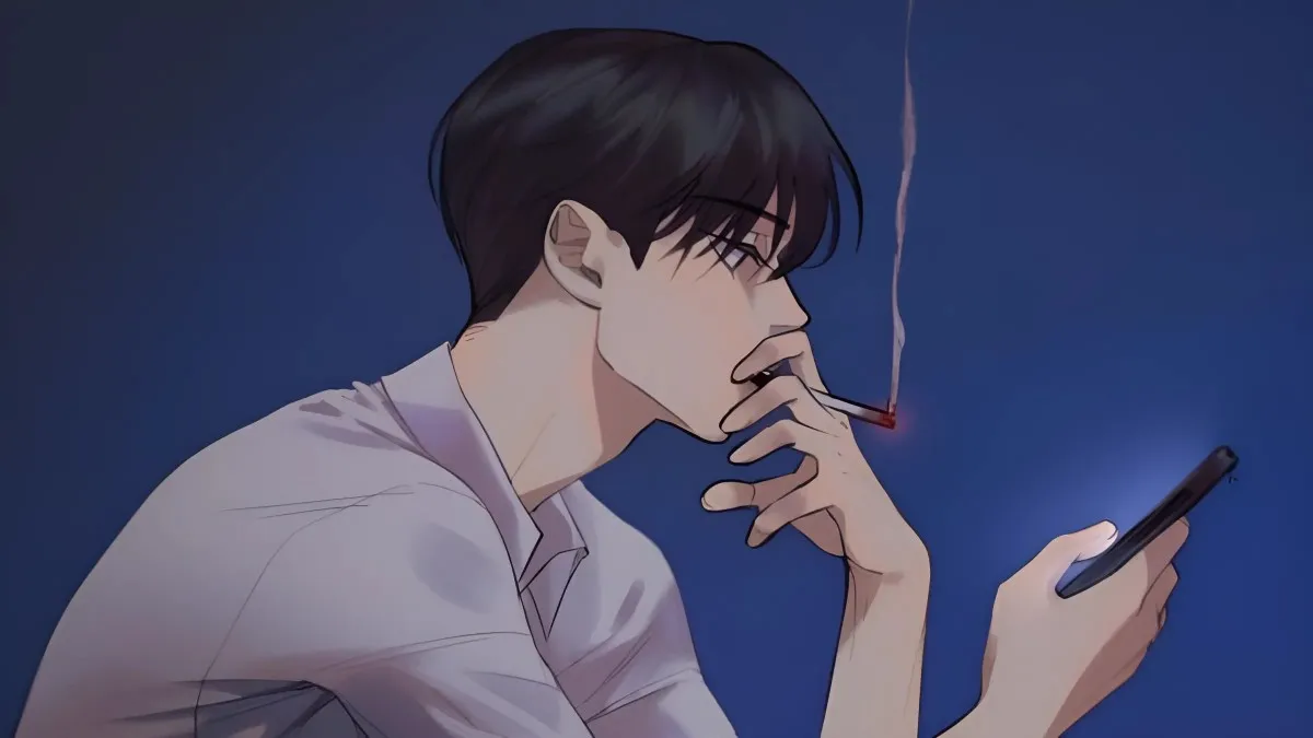Ảnh anime buồn hút thuốc