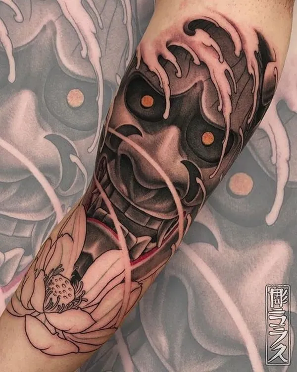 Mẫu hình xăm Oni Hannya đa dạng