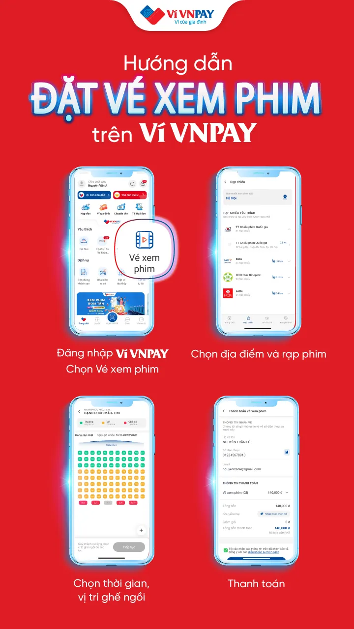 Đặt vé xem phim dễ dàng