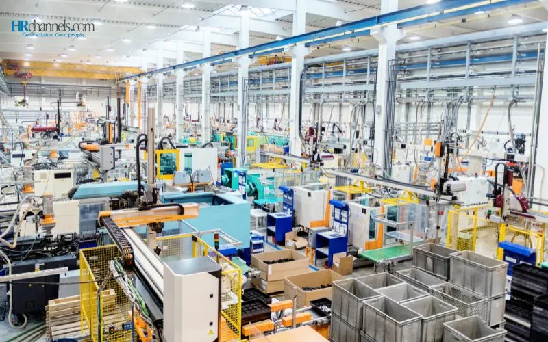 Ảnh chụp các công nhân đang làm việc trong nhà máy của công ty EPE