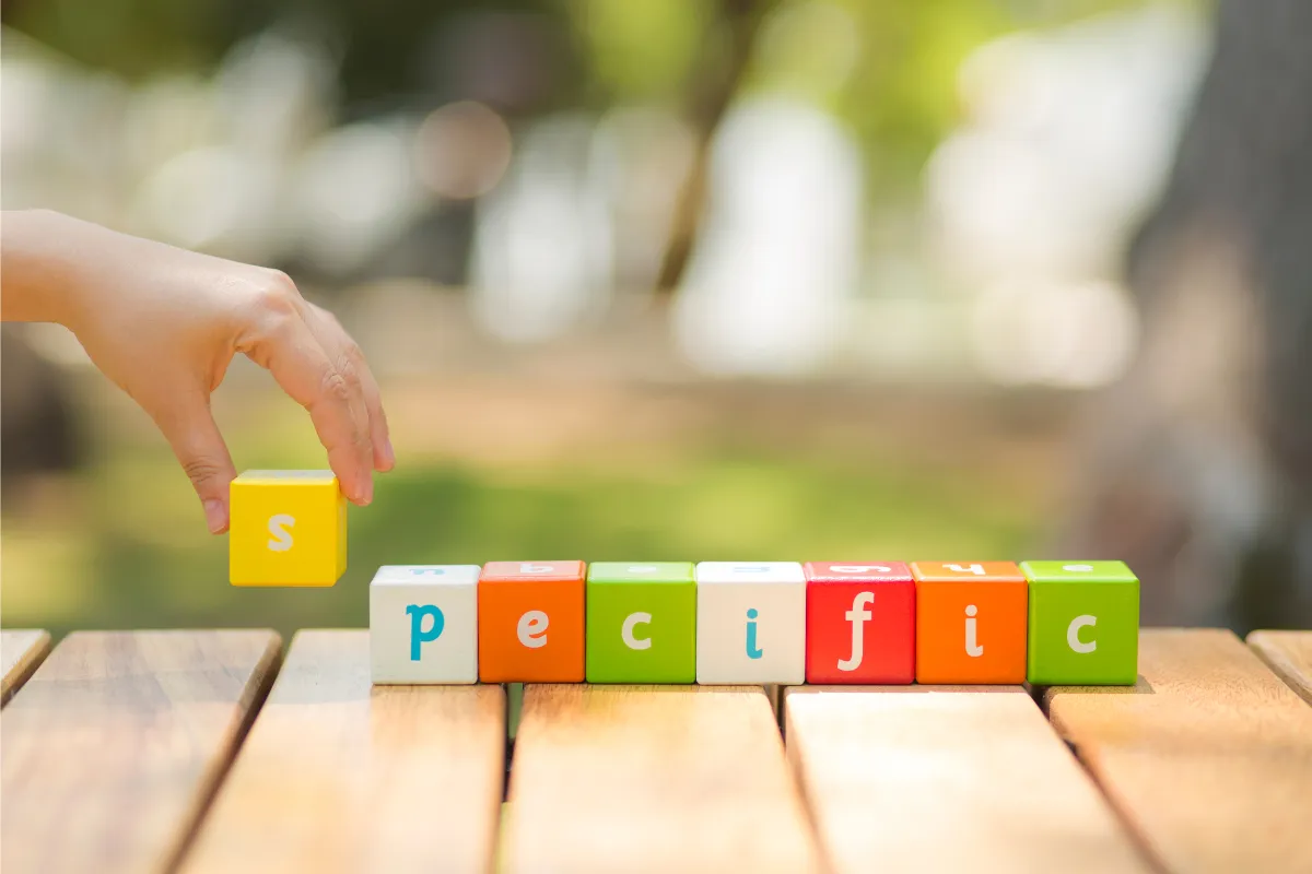 Biểu đồ hiển thị dữ liệu cụ thể minh họa cụm &quot;to be more specific&quot;