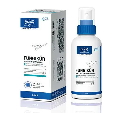 Bình xịt diệt nấm da Fungikur sử dụng cực tiện lợi cho mèo