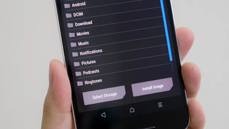Các tùy chọn chính trong TWRP