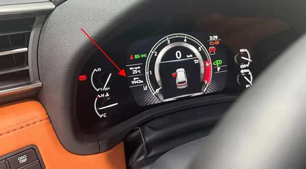 Đồng hồ nhắc bảo dưỡng trên xe Lexus LX 600