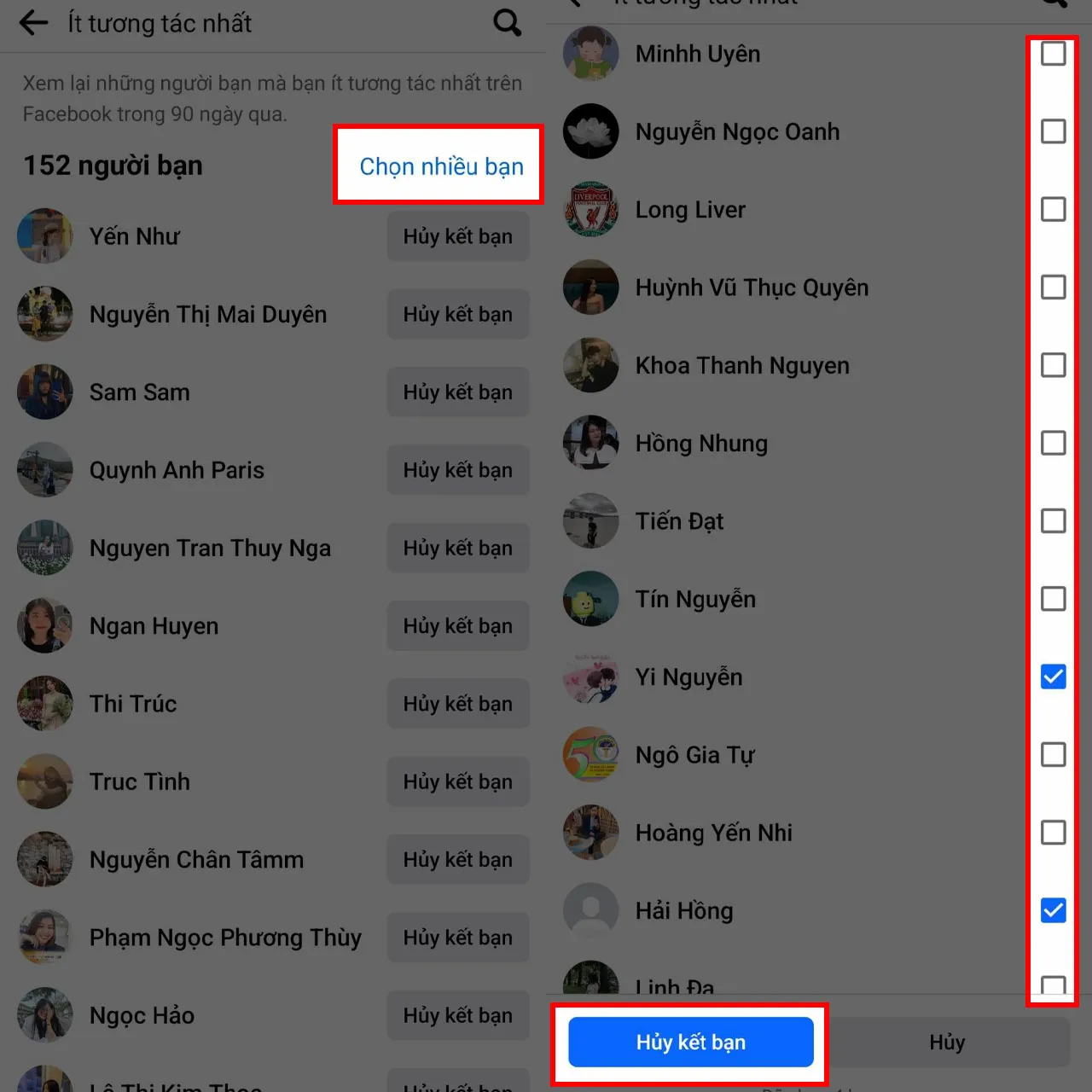 Hủy kết bạn với nhiều người cùng lúc trên Facebook