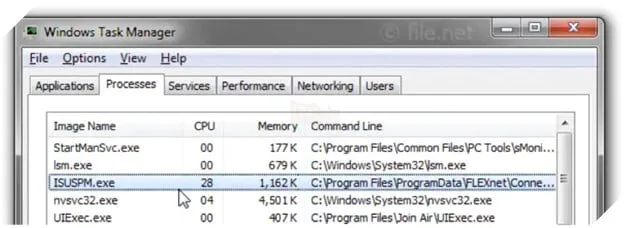 Kiểm tra file ISUSPM.exe có nằm đúng vị trí hay không