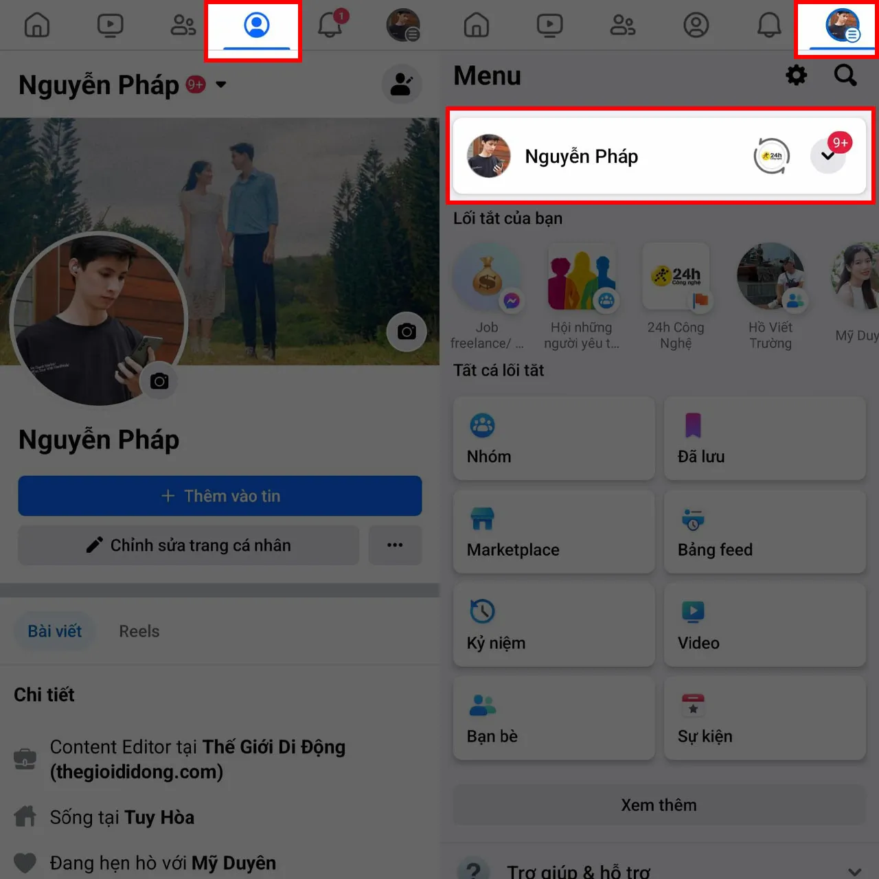 Nút quản lý bạn bè trên Facebook