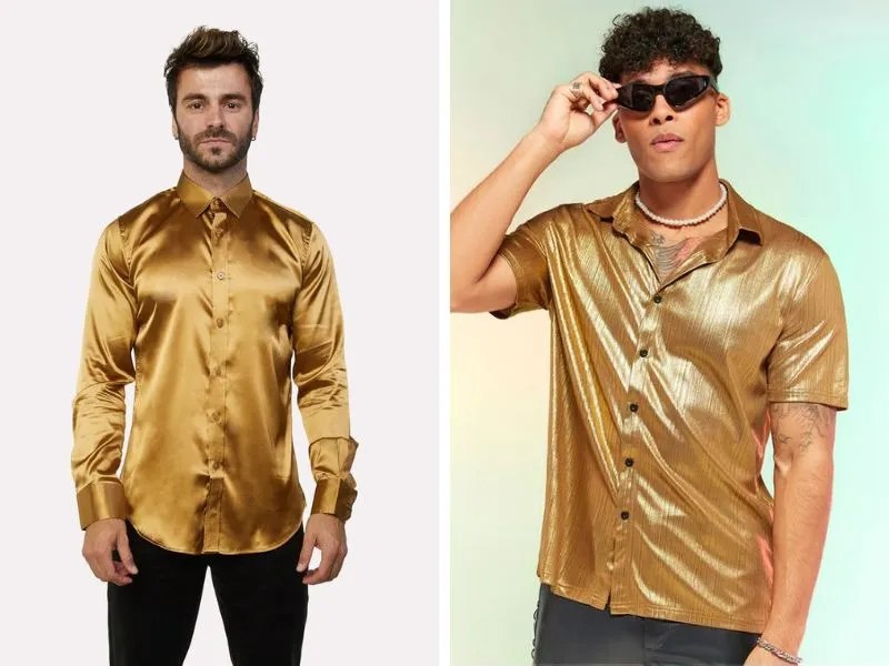 Phối đồ với áo sơ mi màu vàng Gold
