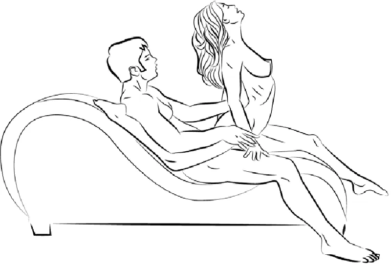 Tư thế nàng tiên cá trên ghế tantra