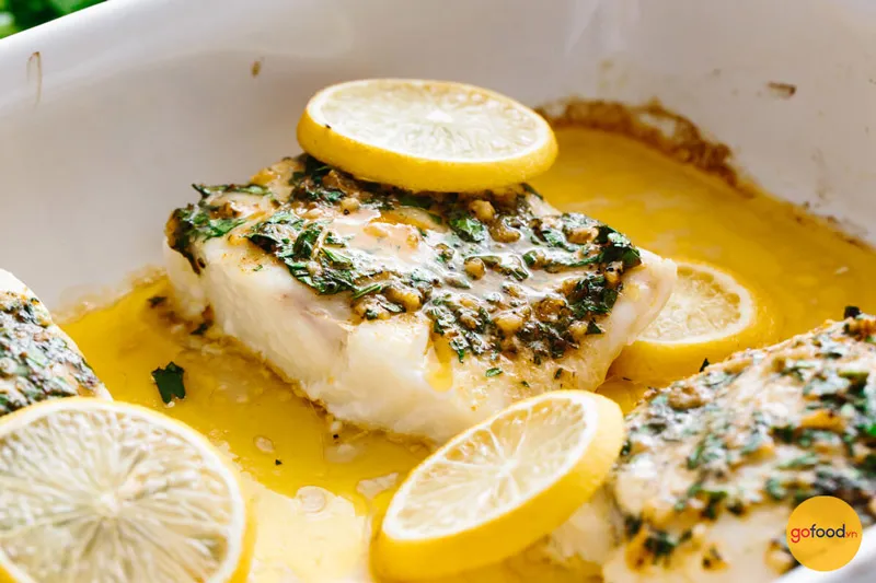 Cá tuyết sốt chanh hấp dẫn vị giác