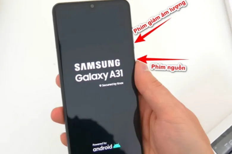 Cách chụp màn hình Samsung A31 sử dụng phím cứng