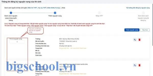 Cách đổi thứ tự nguyện vọng xét tuyển đại học năm 2025 đã được ghi nhận? Hướng dẫn đổi thứ tự nguyện vọng chi tiết?