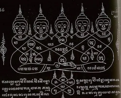 Hình ảnh minh họa cách luyện bùa 5 ông.