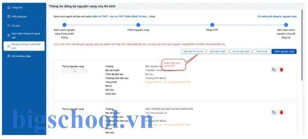 Hướng dẫn sắp xếp thứ tự nguyện vọng xét tuyển đại học 2025 đầy đủ, chi tiết