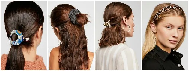 Người mẫu sử dụng scrunchie để buộc tóc đuôi ngựa