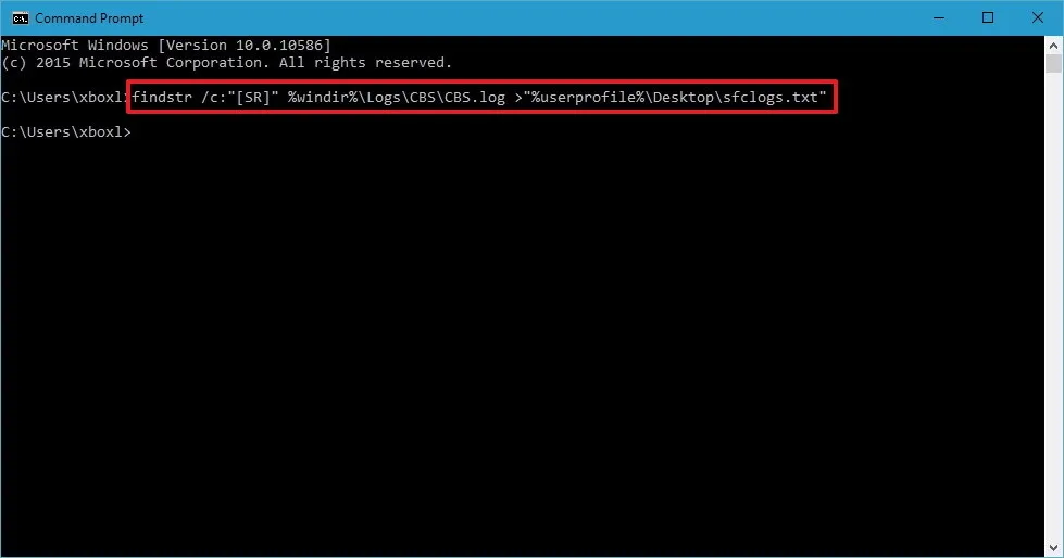 Nhập lệnh vào Command Prompt