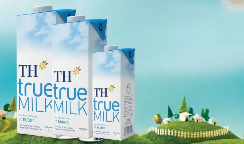 Sữa tươi tiệt trùng TH true MILK ít đường 1 lít 