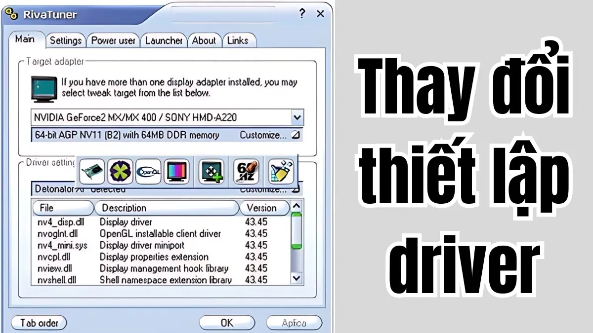 Tính năng thay đổi thiết lập driver giúp tối ưu hiệu suất đồ họa