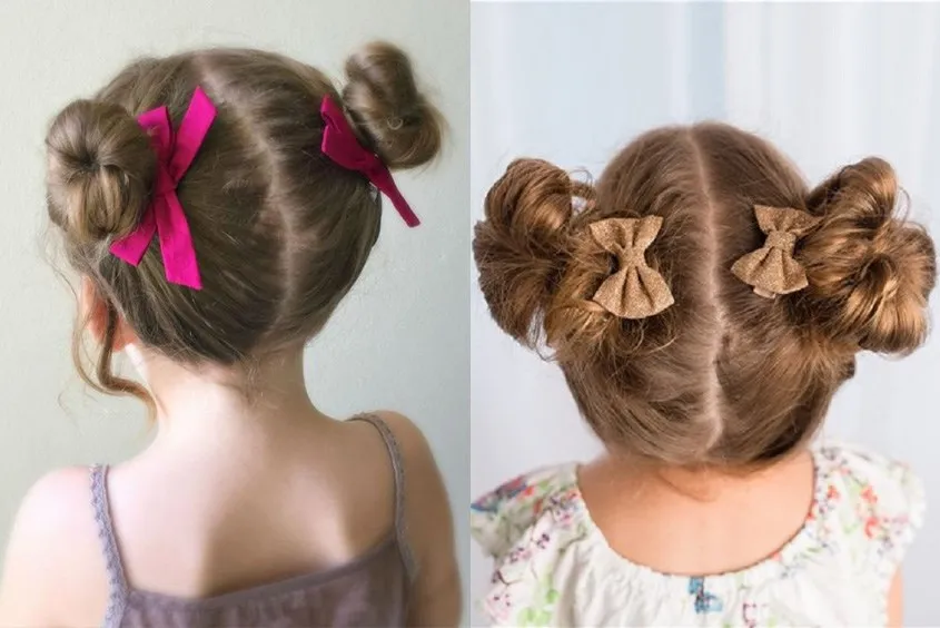 Tóc búi Natra ngộ nghĩnh cho bé gái