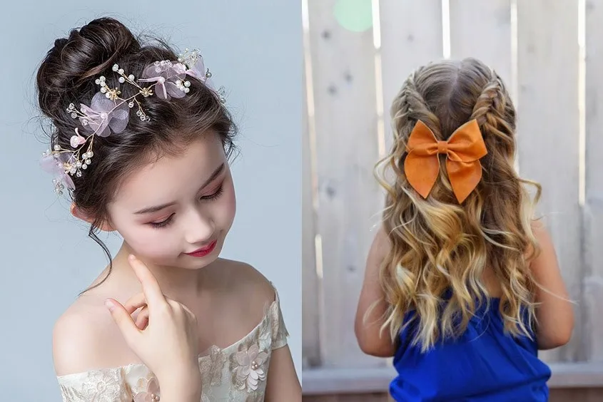 Tóc công chúa kiêu sa cho bé gái