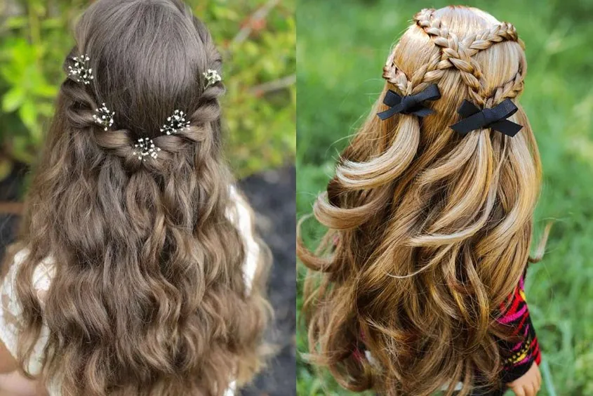 Tóc tết nàng tiên cá dịu dàng cho bé gái
